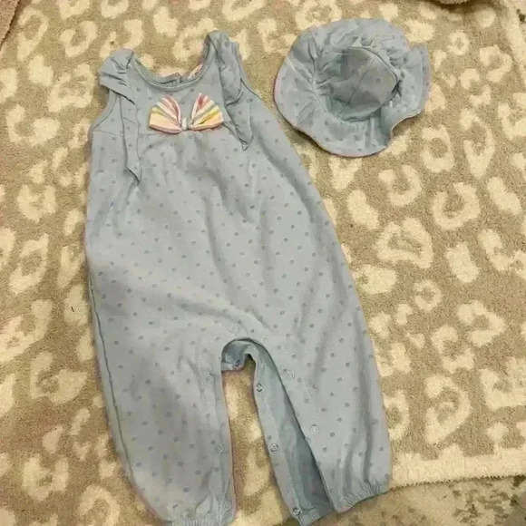 Brand New  Super Cute Romper & Hat Set - Picture 1 of 7
